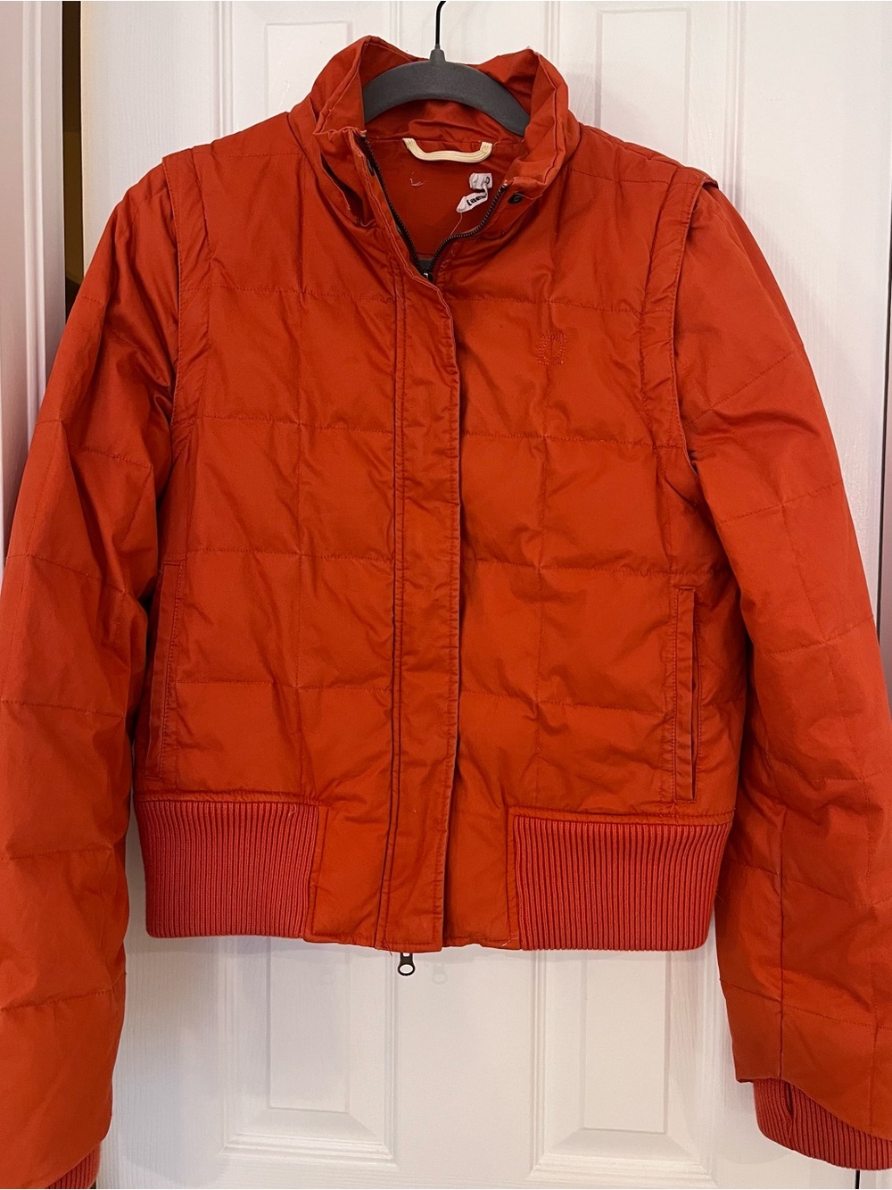 Vintage [aem’kei] Rust Orange Quilted Down Puffer Jacket – Size Small (fits like